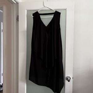 BCBG black flowy asymmetrical dress